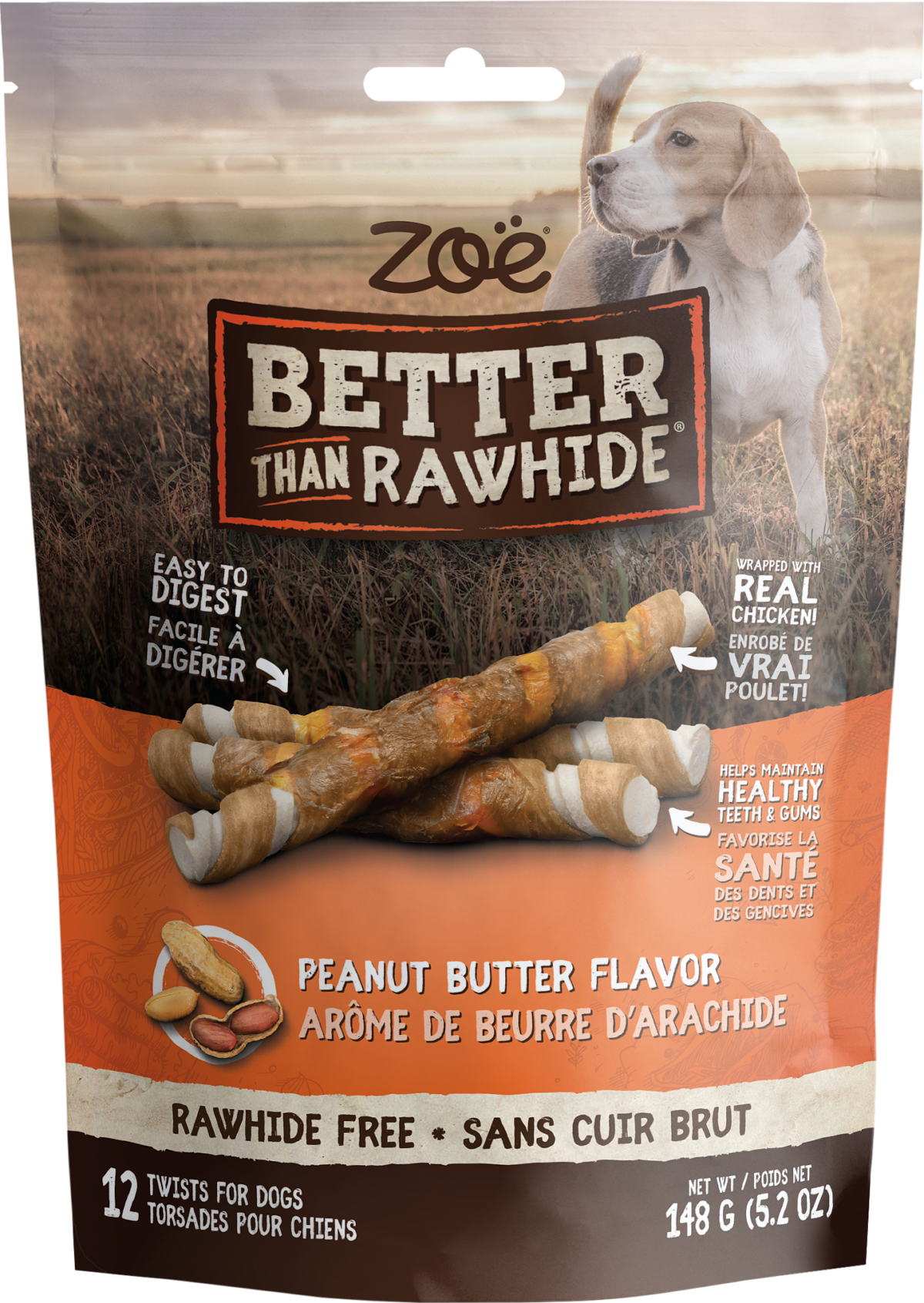 Rawhide Free Twists for Dogs | Peanut Butter - Image 2