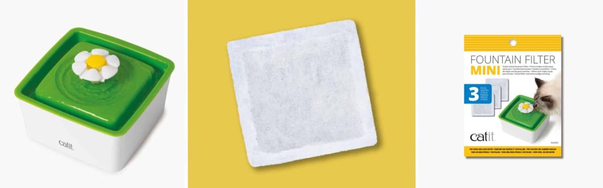 Catit Senses 2.0 Mini Cat Water Fountain Filters, 3 Pack,Green - Image 2
