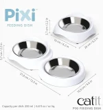 Catit PIXI Feeding Dish, Whisker Stress Free Food & Water Cat Bowl - Image 2