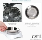 Catit PIXI Feeding Dish, Whisker Stress Free Food & Water Cat Bowl - Image 4