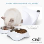 Catit PIXI Double Feeding Dish Whisker Stress Free Food & Water Cat Bowl - Image 2