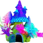 Marina iGlo Fantasy House 8" Aquarium Decoration Fish Hide - Glows Under Blue LED