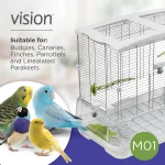 Bird Cage for Very Small to Small Birds, Model M01, Small Wire, Single Height