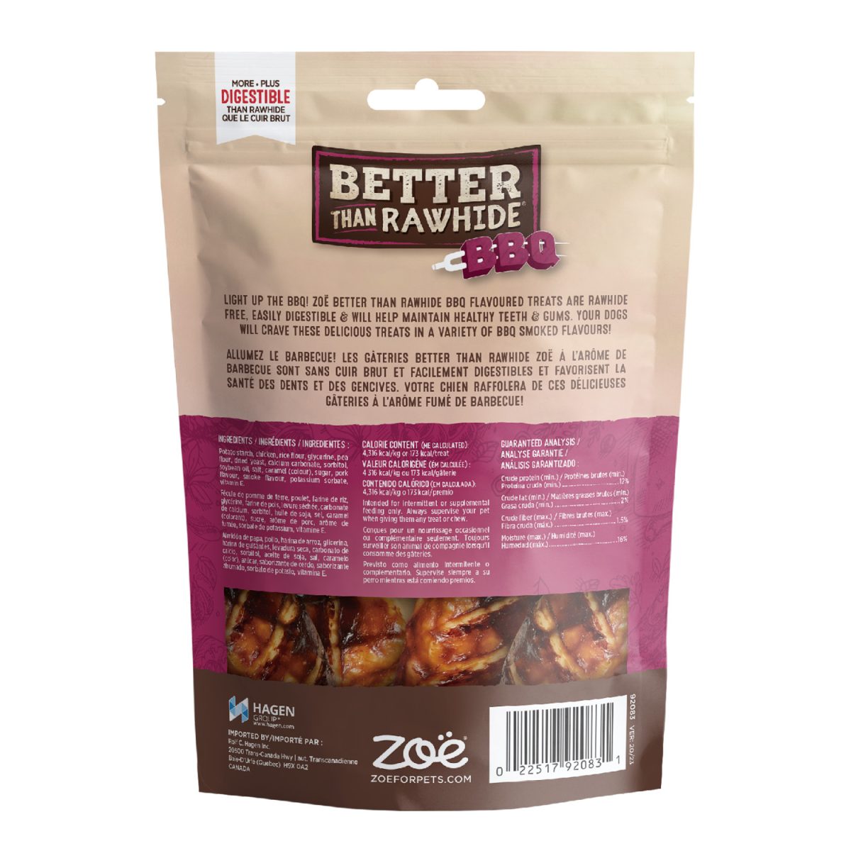 Rawhide Free Dog Treats BBQ Rib | Pork Flavour - Image 4