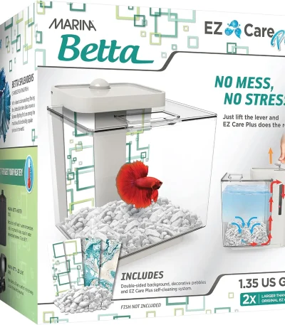 Marina Betta Aquarium 4.9l/1.3gal EZ Care PLUS - White 13336