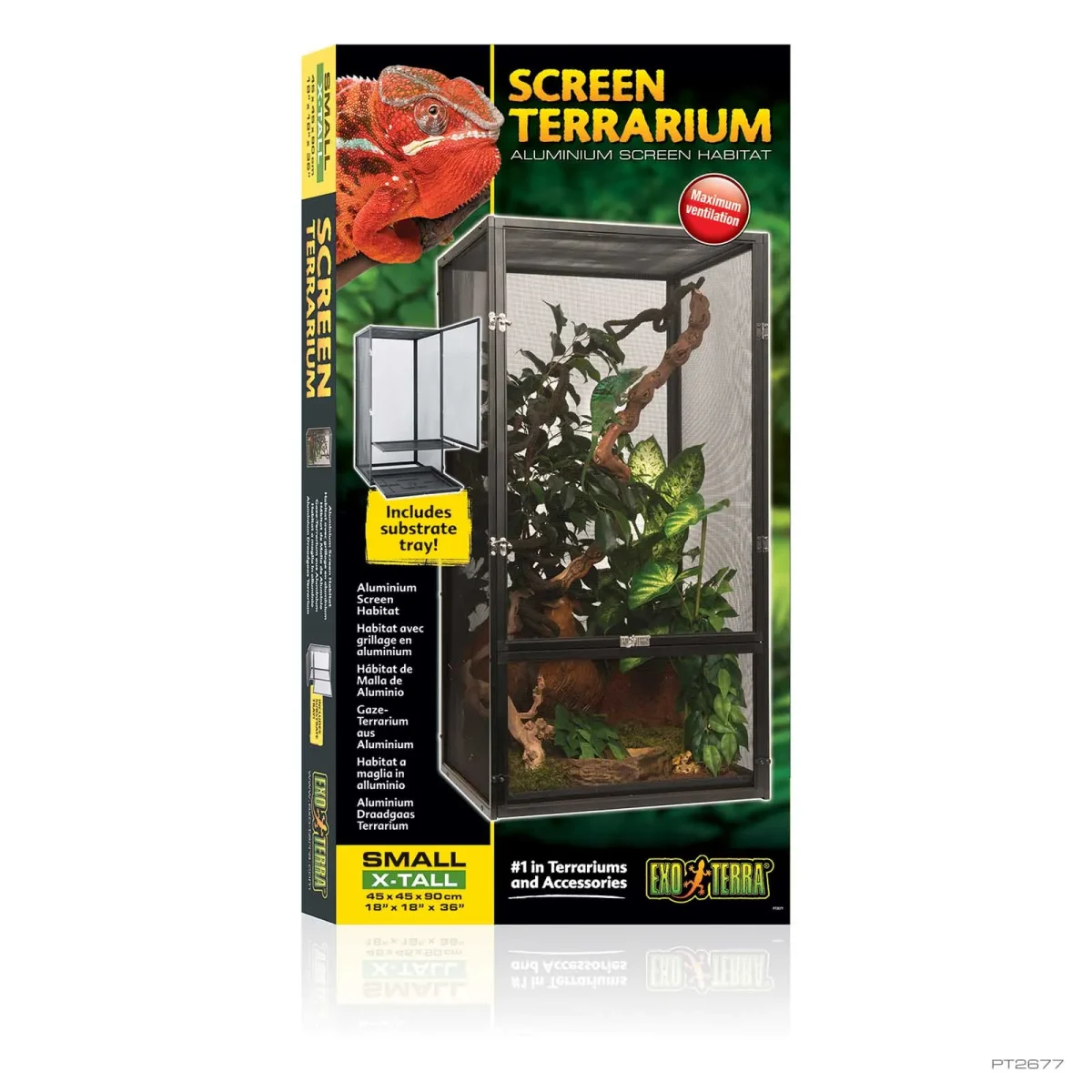 Screen Terrarium Small X-Tall Aluminum Screen Habitat - Image 2