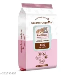 Sceptre Organics Pet Wet Wipes for Dogs & Cats | Pack of 100 Wet Wipes