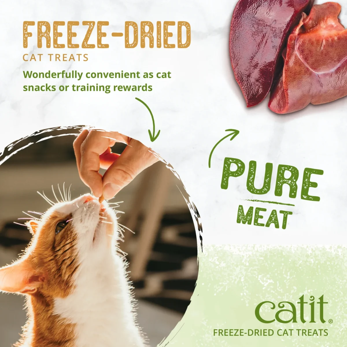 Catit freeze dried Grain free cat snacks Combo Pack (Ocean Whitefish + Chicken + Tuna + Duck Liver & Chicken Liver) – 4 x 28.4g - Image 2