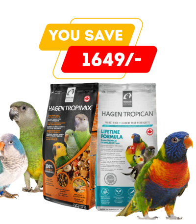 Hagen Tropimix and Tropican Small Parrot Food Combo